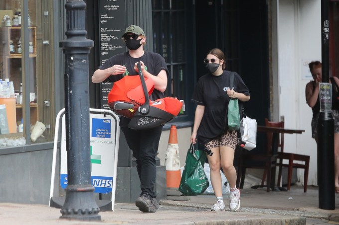 Rupert Grint and Georgia Groome Out With Their Baby Girl