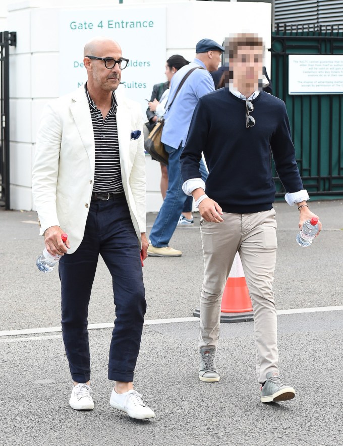 Stanley Tucci & Nicolo Tucci at the 2019 Wimbledon Tennis Championships