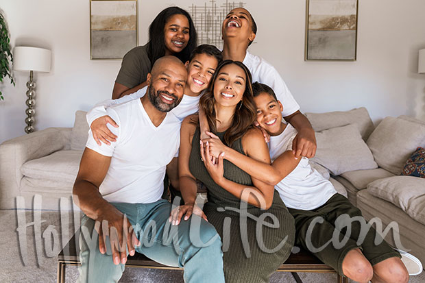 Derek Fisher Gloria Govan at home quarantine binge