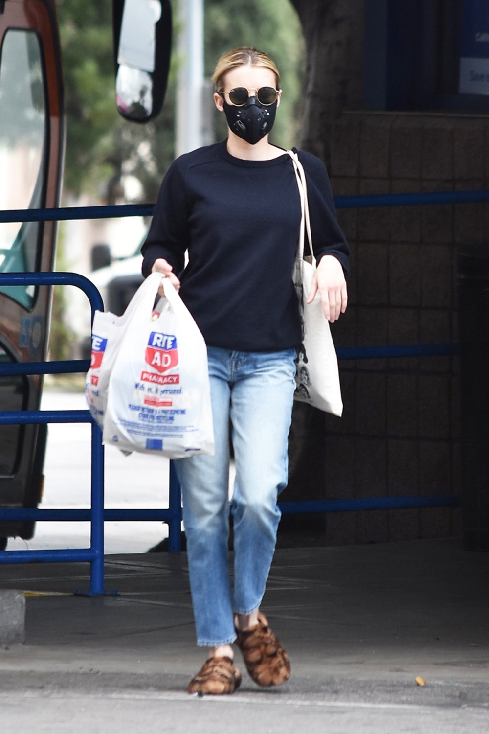 Los Feliz, CA  - *EXCLUSIVE*  - Emma Roberts makes a stop at a Rite Aid while out looking for essentials during the lockdown.  Emma wore a mask to protect her face.

Pictured: Emma Roberts

BACKGRID USA 4 APRIL 2020 

USA: +1 310 798 9111 / usasales@backgrid.com

UK: +44 208 344 2007 / uksales@backgrid.com

*UK Clients - Pictures Containing Children
Please Pixelate Face Prior To Publication*