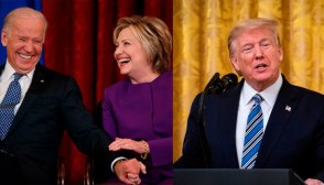 Joe Biden, Hillary Clinton and Donald Trump