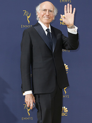 Larry David arrives at the 70th Primetime Emmy Awards on Monday, Sept. 17, 2018, at the Microsoft Theater in Los Angeles. (Photo by Danny Moloshok/Invision for the Television Academy/AP Images)