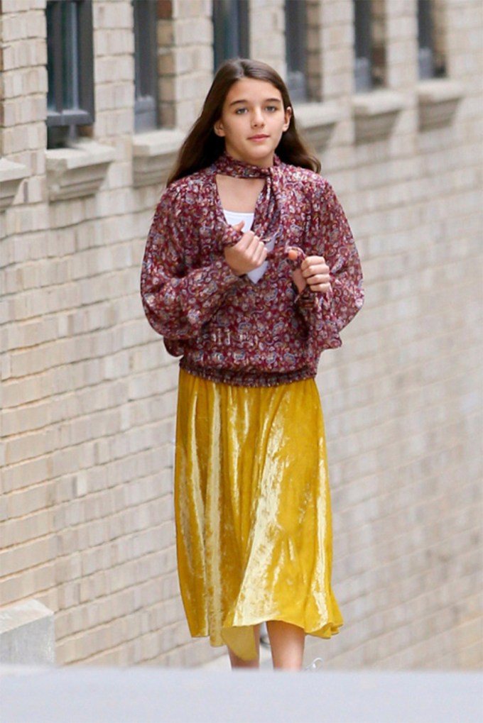 Suri Cruise Strolls Around