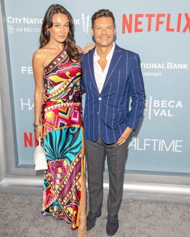 Aubrey Paige Petcosky and Ryan Seacrest attend the "Halftime" Premiere during the Tribeca Film Festival Opening Night at United Palace on June 08 2022 in New York City.
'Halftime' premiere, Arrivals, Tribeca Film Festival Opening Night, New York, USA - 08 Jun 2022