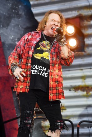 Axl Rose of the band AC/DC performs at the Olympic Stadium in London
Britain ACDC Concert, London, United Kingdom