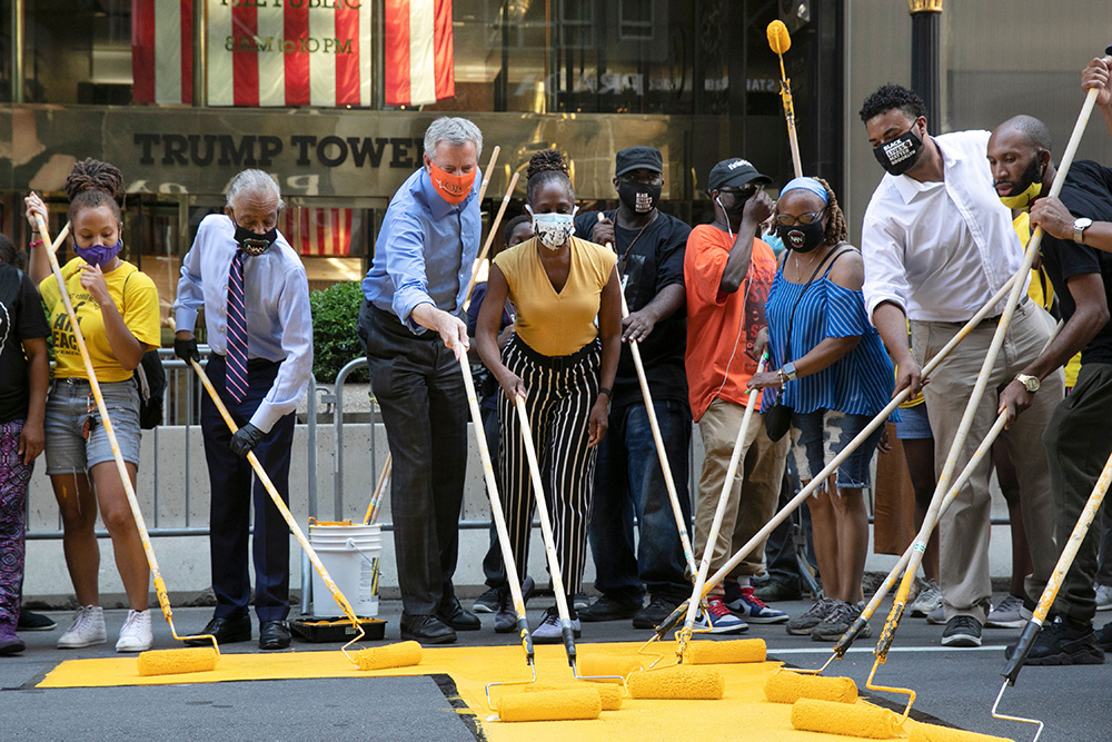 black lives matter trump tower Racial Injustice , New York 2020