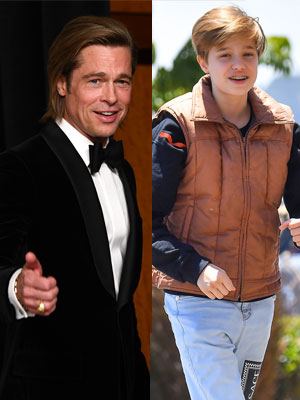 Brad Pitt and Shiloh Jolie-Pitt