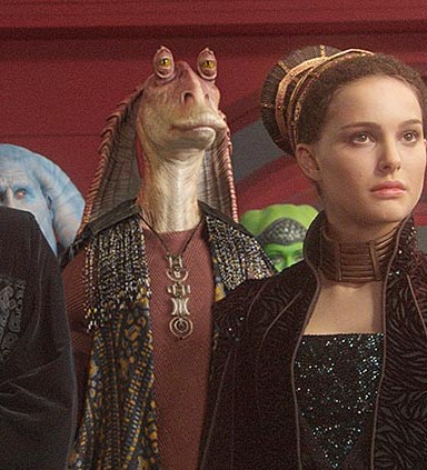 Editorial use only. No book cover usage.
Mandatory Credit: Photo by Lucasfilm/Fox/Kobal/Shutterstock (5886234c)
Jimmy Smits, Ahmed Best, Natalie Portman, Rose Byrne, Jay Laga'Aia
Star Wars Episode II - Attack Of The Clones - 2002
Director: George Lucas
Lucasfilm/20th Century Fox
USA
Scene Still
Scifi
Episode II / 2
Star wars: Episode II - L'attaque des clones