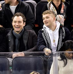 Phillipa Coan, Jude Law and Rafferty Law
Celebrities at New Jersey Devils v New York Rangers, NHL ice hockey match, Madison Square Garden, New York, USA - 18 Dec 2016