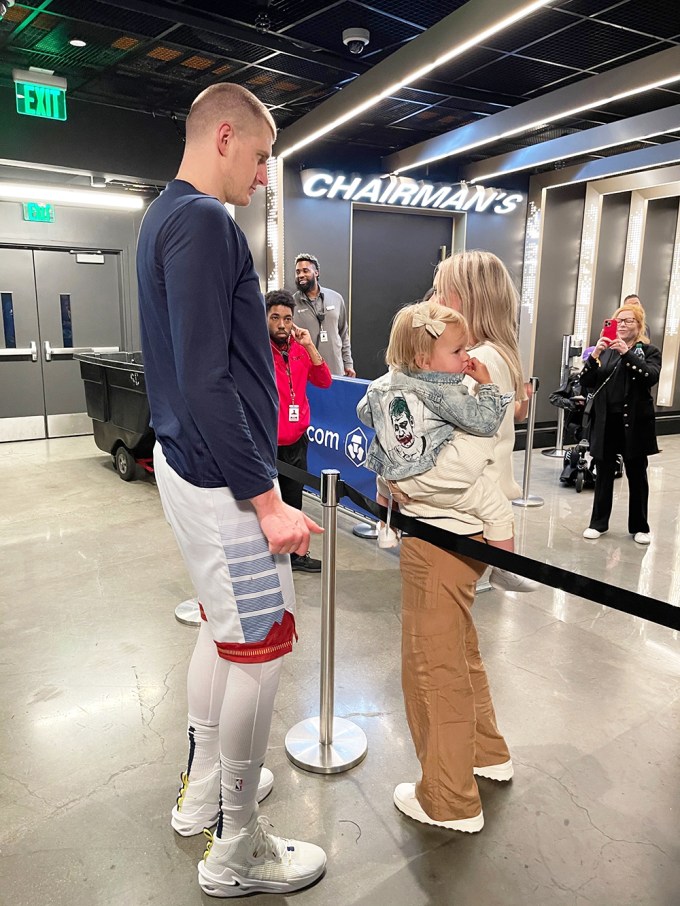 Nikola Jokic With Wife Natalija & Daughter Ognjena