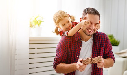 Father's day. Happy family daughter hugging dad and laughs on holiday
; Shutterstock ID 629490185; Comments: art use