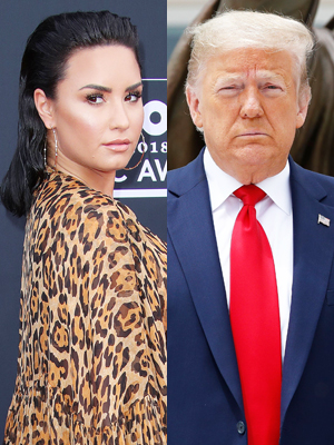 Demi Lovato and Donald Trump