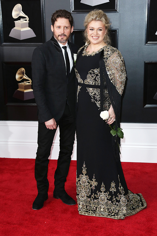 Kelly Clarkson & Brandon Blackstock at the Grammys