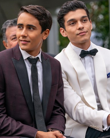 Love, Victor -- “Close Your Eyes” - Episode 210 -- At Harold’s wedding, Mia makes a bold decision, while Victor and Felix consider their futures. Victor (Michael Cimino) and Rahim (Anthony Keyvan), shown. (Photo by: Greg Gayne/Hulu)