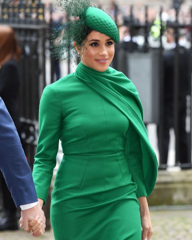 Meghan Duchess of Sussex
Commonwealth Day Service, Westminster Abbey, London, UK - 09 Mar 2020
The Duke and Duchess of Sussex are carrying out their final official engagement as senior royals Hat By William Chambers