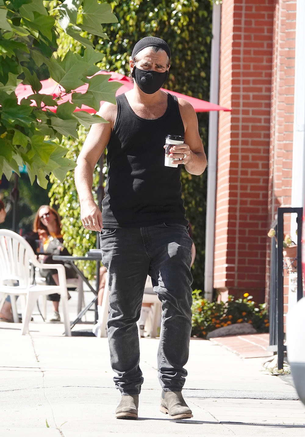 Colin Farrell Los Angeles muscles tank top