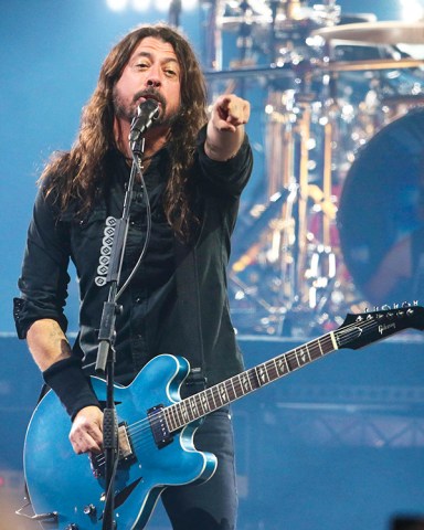 Dave Grohl with Foo Fighters performs during the DIRECTV Super Saturday Night at Atlantic Station on Saturday, February 2, 2019, in Atlanta. (Photo by Robb Cohen/Invision/AP)