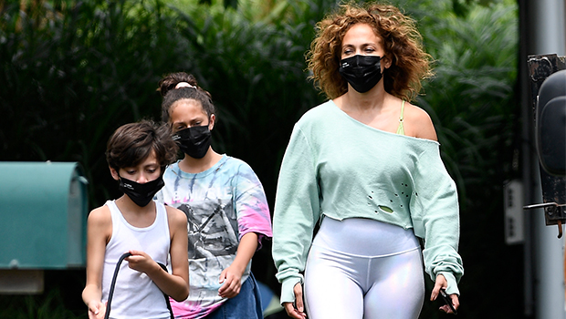 Jennifer Lopez with her twins