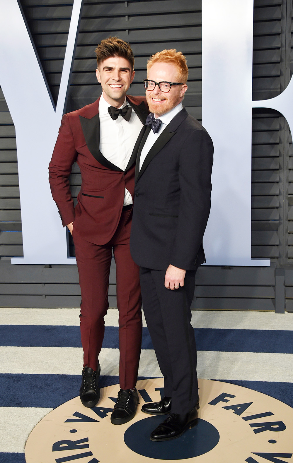 Justin Mikita, Jesse Tyler Ferguson. Justin Mikita, left, and Jesse Tyler Ferguson arrive at the Vanity Fair Oscar Party, in Beverly Hills, Calif
90th Academy Awards - Vanity Fair Oscar Party, Beverly Hills, USA - 04 Mar 2018