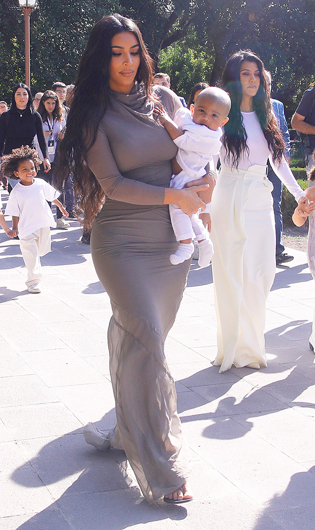 Kim Kardashian with Psalm West