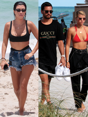 Kourtney Kardashian, Scott Disick and Sofia Richie