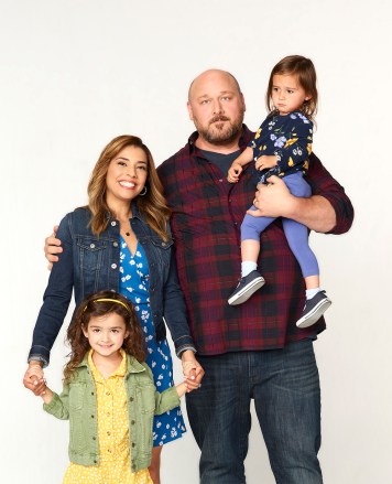 UNITED WE FALL - ABC's "United We Fall" stars Ella Grace Helton, Christina Vidal, Will Sasso, and Ireland/Sedona Carvajal. (ABC/Craig Sjodin)