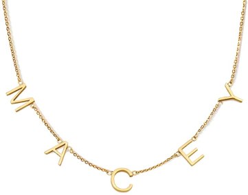 gold letter necklace