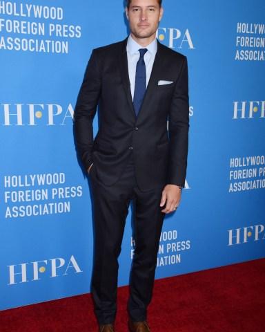 Hollywood Foreign Press Association's Annual Grants Banquet 2019 held at the Beverly Wilshire Hotel on July 31, 2019 in Beverly Hills, CA. © Janet Gough / AFF-USA.com. 31 Jul 2019 Pictured: Justin Hartley. Photo credit: Janet Gough / AFF-USA.com / MEGA TheMegaAgency.com +1 888 505 6342 (Mega Agency TagID: MEGA476840_020.jpg) [Photo via Mega Agency]