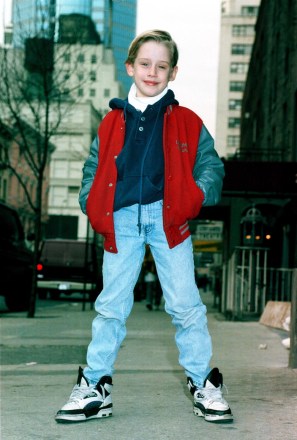 Macaulay Culkin poses on a New York City street, Saturday, Jan. 7, 1991.  (AP Photo/Malcolm Clarke)