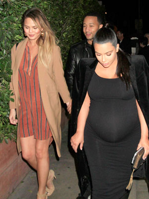 Chrissy Teigen and Kim Kardashian