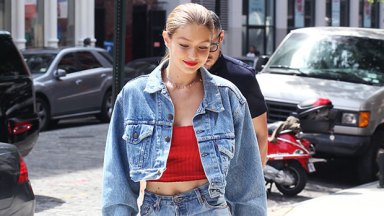 Gigi Hadid in denim jacket