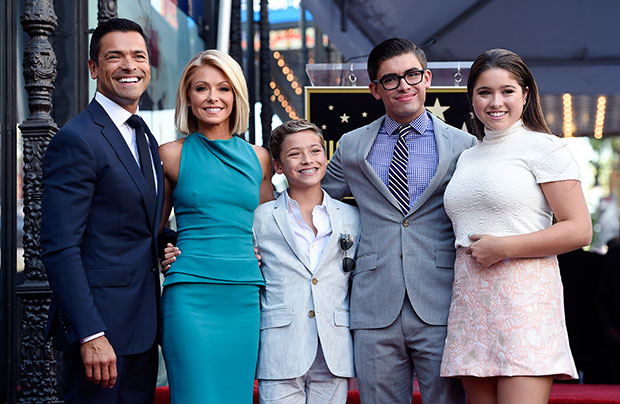 Kelly Ripa & her family 