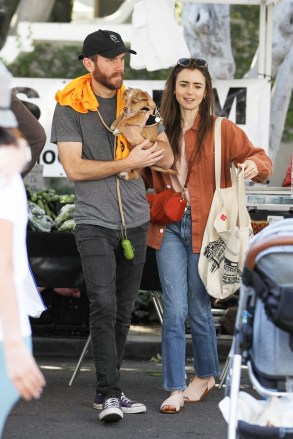 Los Angeles, CA  - *EXCLUSIVE*  - Look out Charlie, Lily Collins has a new man in her life! Ok, maybe not quite - looks like Lily Collins has a brand new puppy and she was happy to show him off while shopping at the Farmers Market with boyfriend Charlie McDowell.

Pictured: Lily Collins, Charlie McDowell

BACKGRID USA 2 FEBRUARY 2020 

BYLINE MUST READ: LESE / BACKGRID

USA: +1 310 798 9111 / usasales@backgrid.com

UK: +44 208 344 2007 / uksales@backgrid.com

*UK Clients - Pictures Containing Children
Please Pixelate Face Prior To Publication*