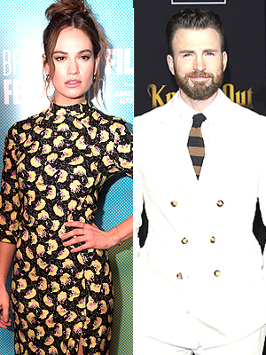 Lily James Chris Evans