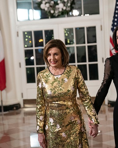 Guests arrive to attend a State Dinner in honor of President Emmanuel Macron and Brigitte Macron of France hosted by United States President Joe Biden and first lady Dr. Jill Biden at the White House in Washington, DC on Thursday, December 1, 2022
Credit: Sarah Silbiger / Pool via CNP

Pictured: Nancy Pelosi,Alexandra Pelosi
Ref: SPL5507312 011222 NON-EXCLUSIVE
Picture by: Ron Sachs/CNP / SplashNews.com

Splash News and Pictures
USA: +1 310-525-5808
London: +44 (0)20 8126 1009
Berlin: +49 175 3764 166
photodesk@splashnews.com

World Rights, No France Rights