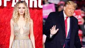 Jennifer Lawrence and Donald Trump