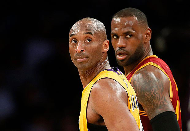 LeBron James and Kobe Bryant