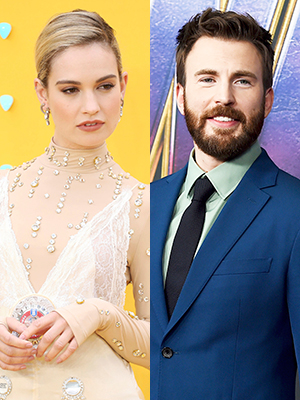 Lily James Chris Evans