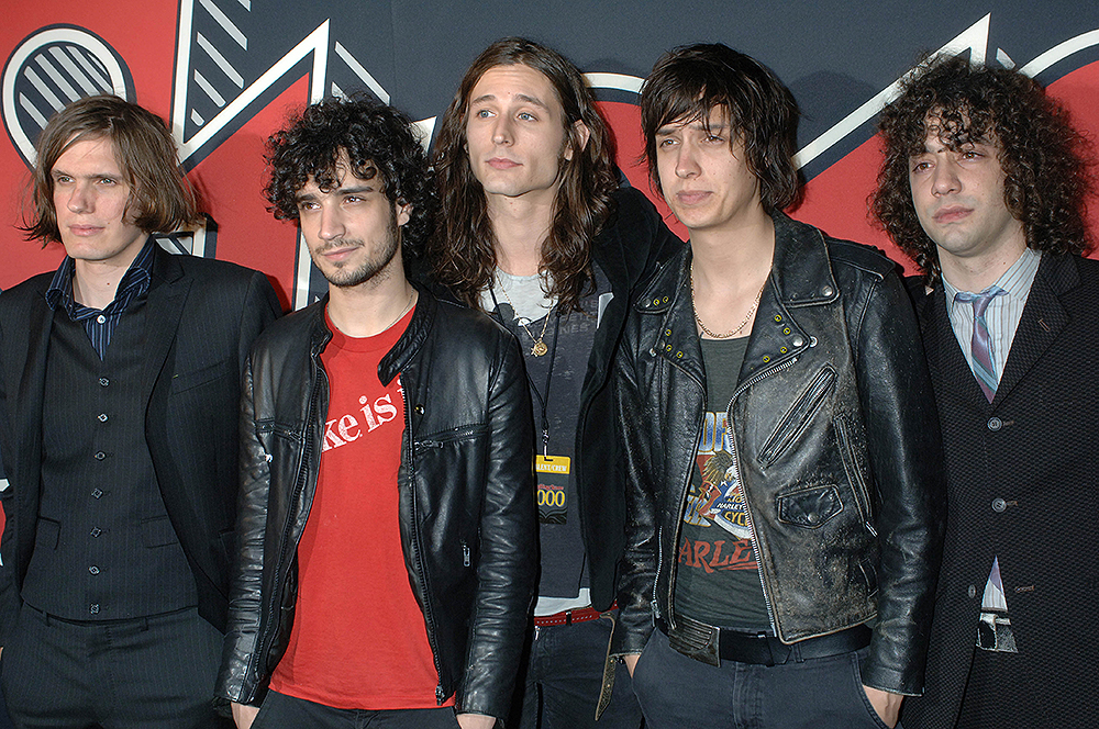 The Strokes arrive to celebrate the 1,000th cover of Rolling Stone magazine at the Hammerstein Ballroom in New York, Thursday, May 4, 2006.  The band gave a special performance at the party, which was meant to honor the artists, musicians, and politicians who have made up the Rolling Stone family for almost 40 years.  (AP Photo/Henny Ray Abrams)