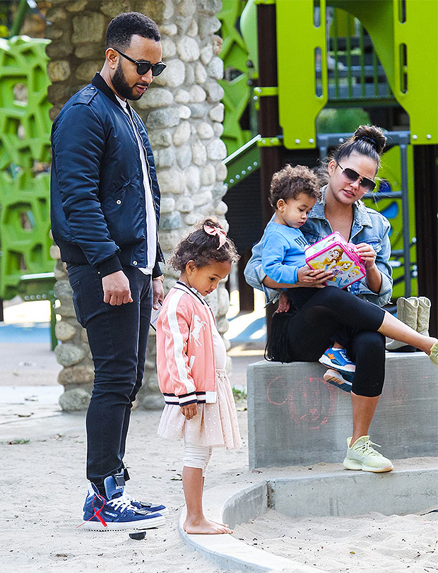 John Legend, Luna, Miles, Chrissy Teigen