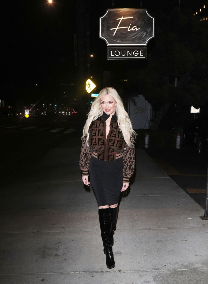 Erica Jayne spotted filming Real Housewives of Beverly Hills at Fia restruant in Santa Monica