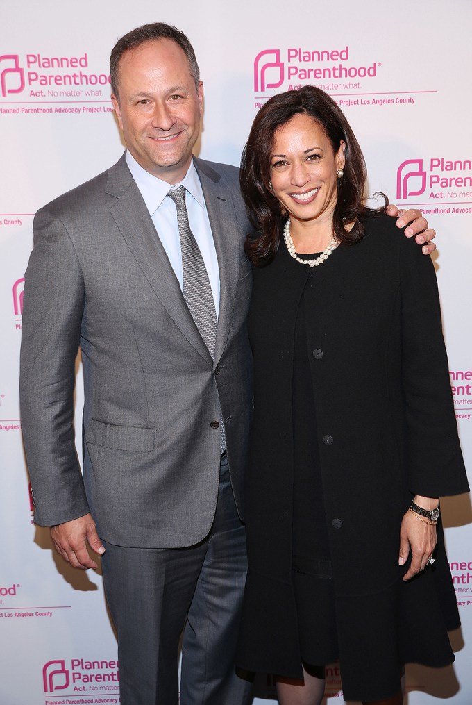 Kamala Harris and Doug Emhoff posing