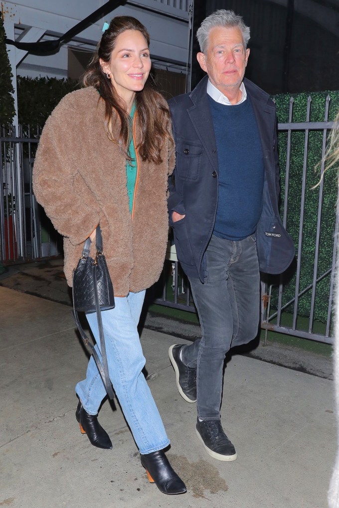 Katharine McPhee & David Foster Leave Dinner