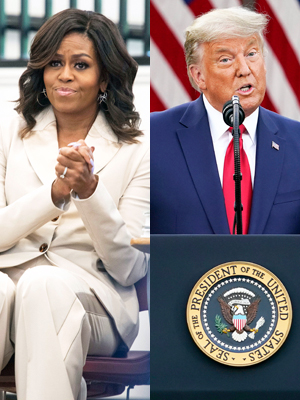 Michelle Obama and Donald Trump