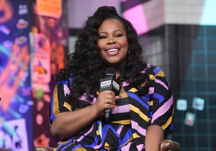 Actor Amber Riley participates in the BUILD Speaker Series to discuss the film "Nobody's Fool" at AOL Studios on Monday, Oct. 29, 2018, in New York. (Photo by Evan Agostini/Invision/AP