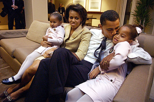 Michelle Obama Barack Obama Daughters