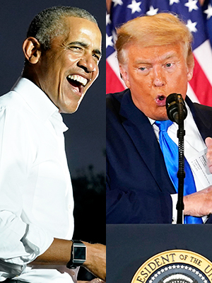 Barack Obama and Donald Trump