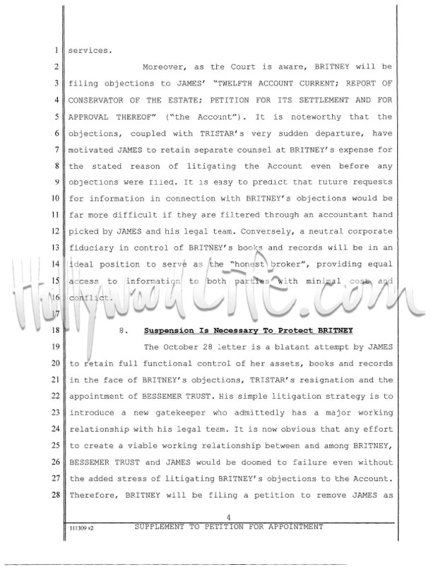 Britney Spears court documents