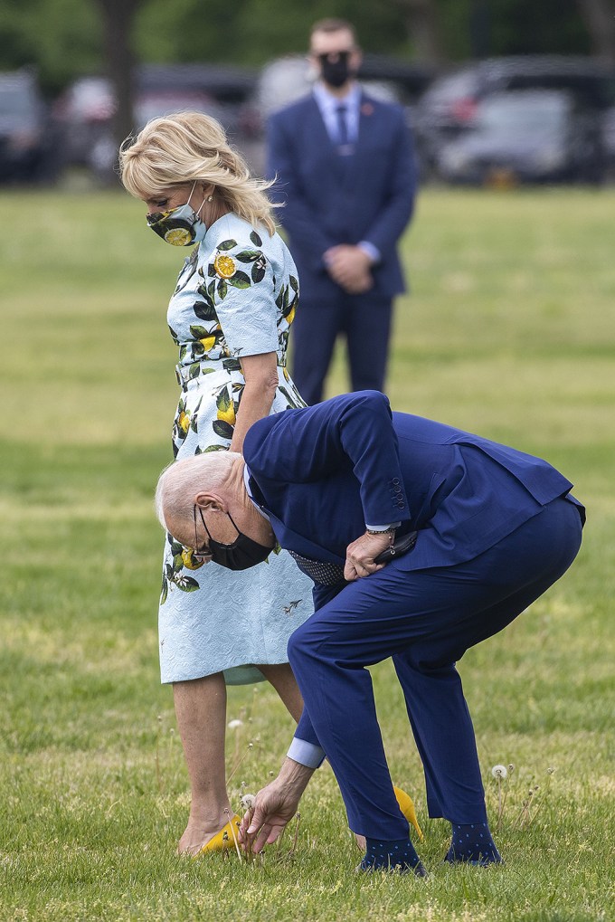 President Joe Biden & First Lady Jill Biden outside the White House