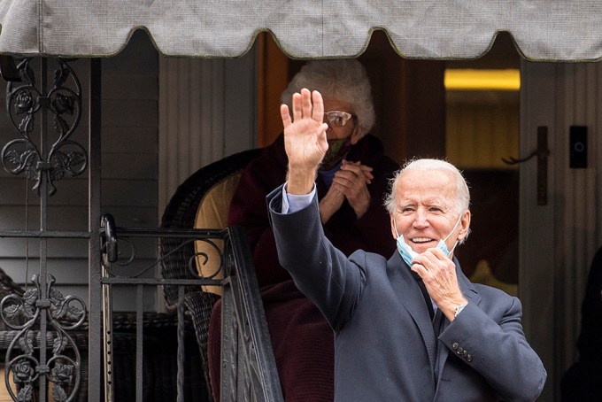 Joe Biden Waving To His Supporters